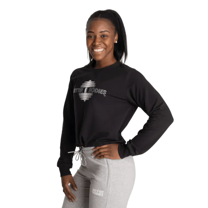 Hovedbilde Better Bodies Empire Crop Print Crew, svart ...