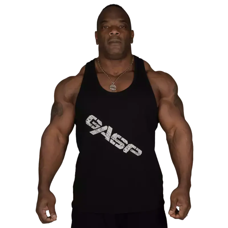 Gasp Vintage T-back, svart singlet