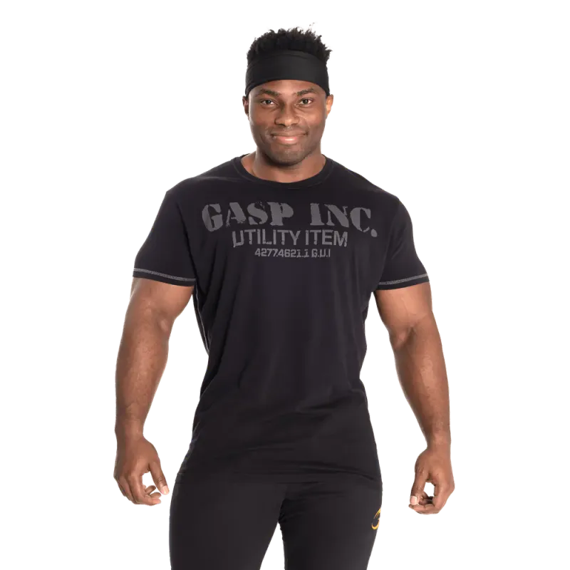 GASP Basic Utility Tee, svart t-skjorte