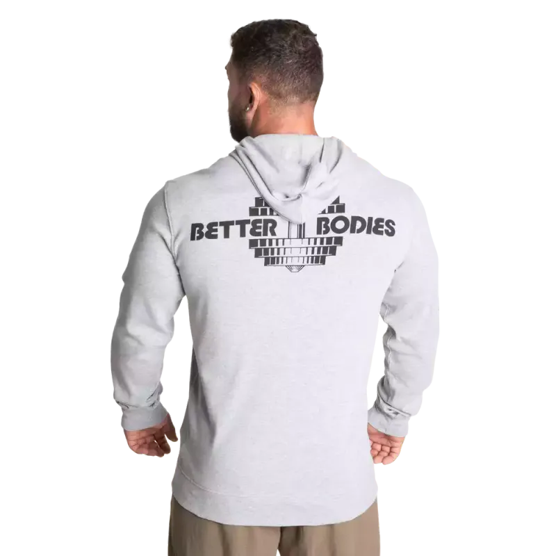 Better Bodies Light Zip Hoodie, lys grå hettejakke