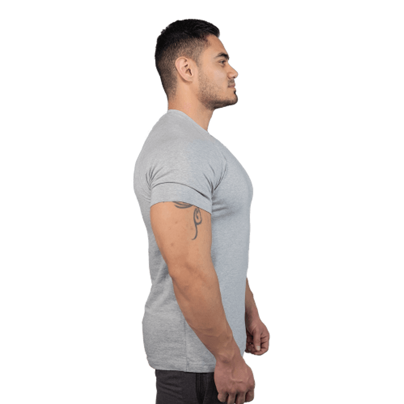 Better Bodies Gym Tapered Tee, grå t-skjorte 