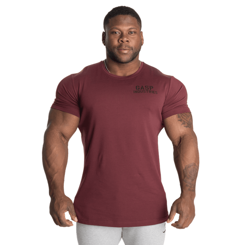 Gasp 89 Classic Tapered Tee, mørk rød t-skjorte