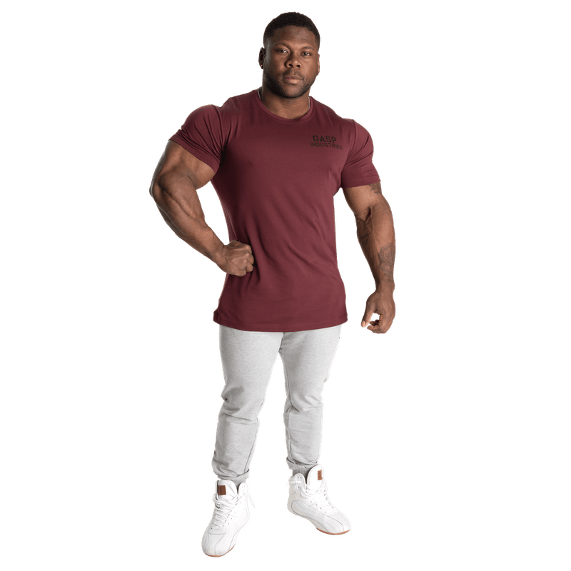 Gasp 89 Classic Tapered Tee, mørk rød t-skjorte