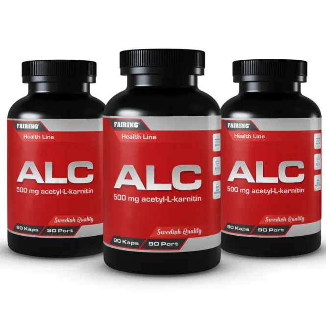 Hovedbilde 3 x ALC Acetyl L-carnitine 500 mg | 3 x 90 ...