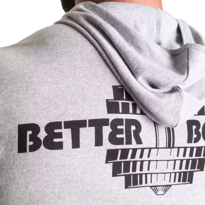 Better Bodies Light Zip Hoodie, lys grå hettejakke