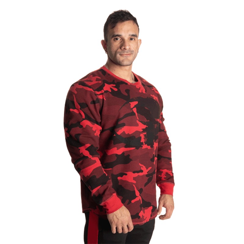 GASP Thermal Logo Sweater, rød camo genser