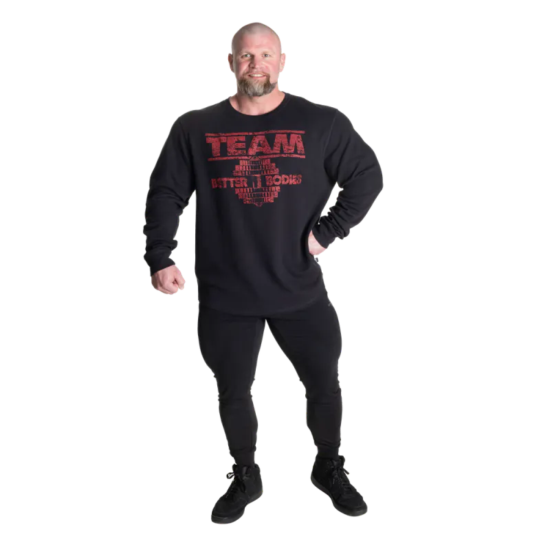 Better Bodies Thermal Team Sweater, svart/rød genser
