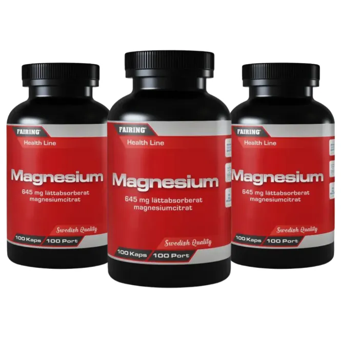 Hovedbilde 3 x Magnesium 200 mg | 3 x 100 kapsler