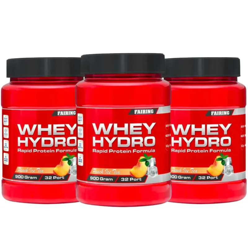 3 x Whey Hydro Peach Ice Tea 900 g, proteinpulver