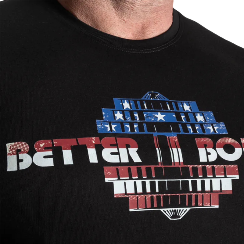 Better Bodies USA Standard Tee Black, svart t-skjorte
