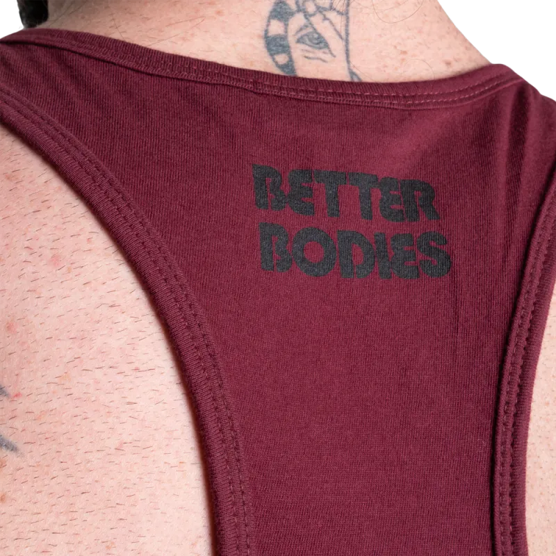 Better Bodies Essential T-back V2, mørk rød singlet