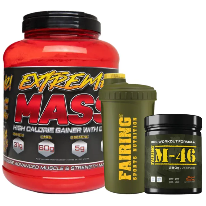Hovedbilde Extreme Gainz Pakke | Extreme Mass + M46 + Shaker