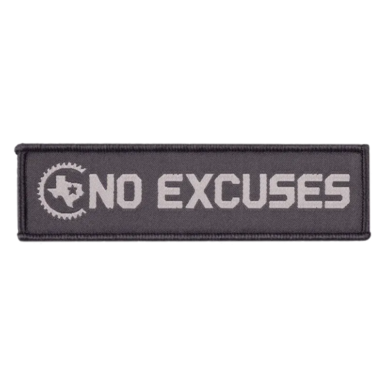 No Excuses Rubber Patch