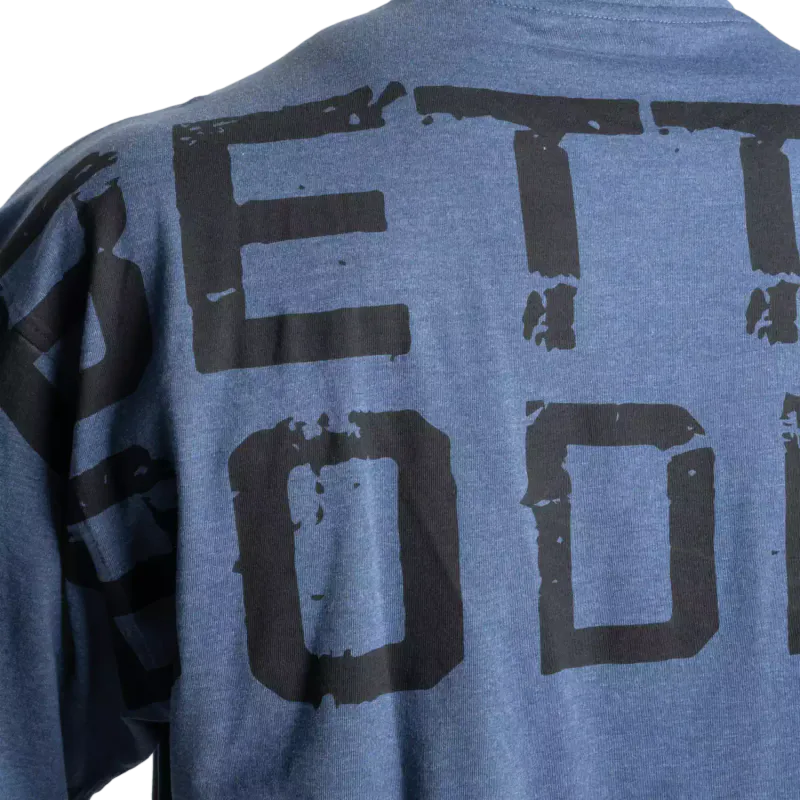 Better Bodies Skull Union Iron Tee, blå t-skjorte