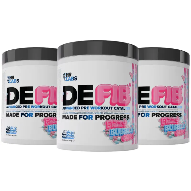 3 x HR Labs DeFib V3 PWO, Advanced Pre Workout 420g