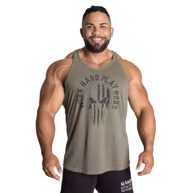 Hovedbilde Gasp Skull T-back, grønn singlet