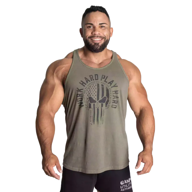 Gasp Skull T-back, grønn singlet