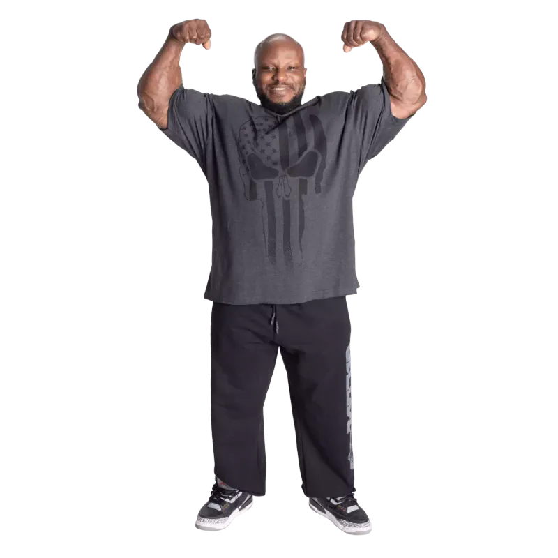 Better Bodies Skull Union Iron Tee, mørk grå t-skjorte