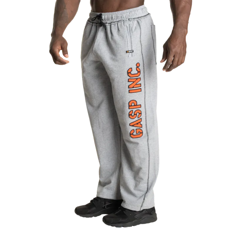 Gasp Division Sweatpant, grå/oransje treningsbukse