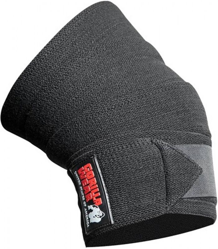 Gorilla Wear Knee Wraps, knebind 2 m, svart.