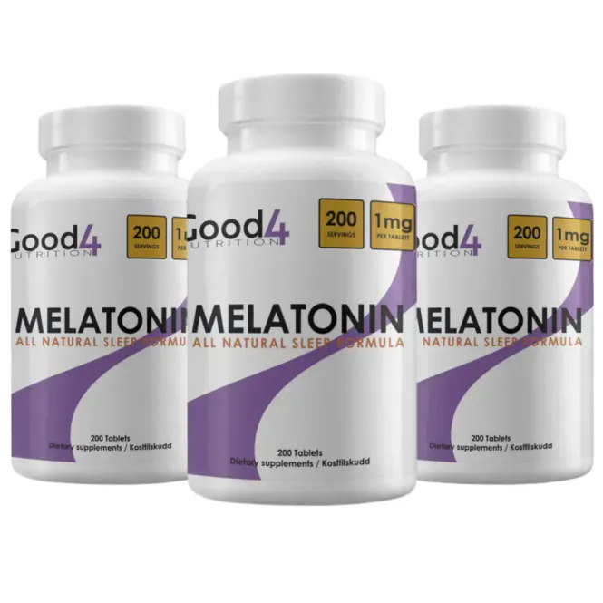 Hovedbilde 3 x Melatonin 200 tabletter, Good4