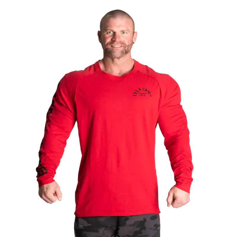 GASP  Throwback LS Tee, rød genser