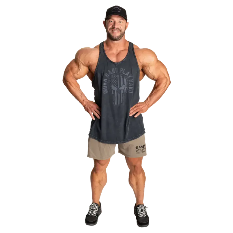 Gasp Skull T-back, svart singlet