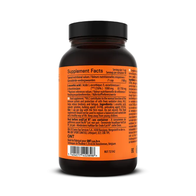 Hovedbilde QNT Vitamin C 1000 mg, 90 kapsler C-vitamin