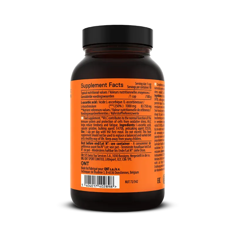 QNT Vitamin C 1000 mg, 90 kapsler C-vitamin