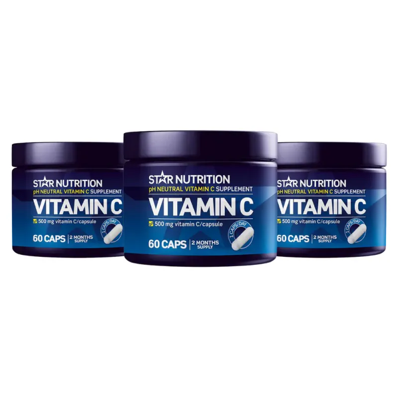 3 x Vitamin C 500 mg, 60 kapsler