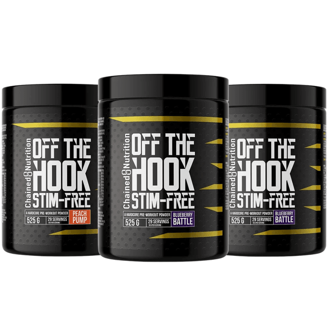 Hovedbilde 3 x Off The Hook Stim Free PWO 525 g, Pre Workout