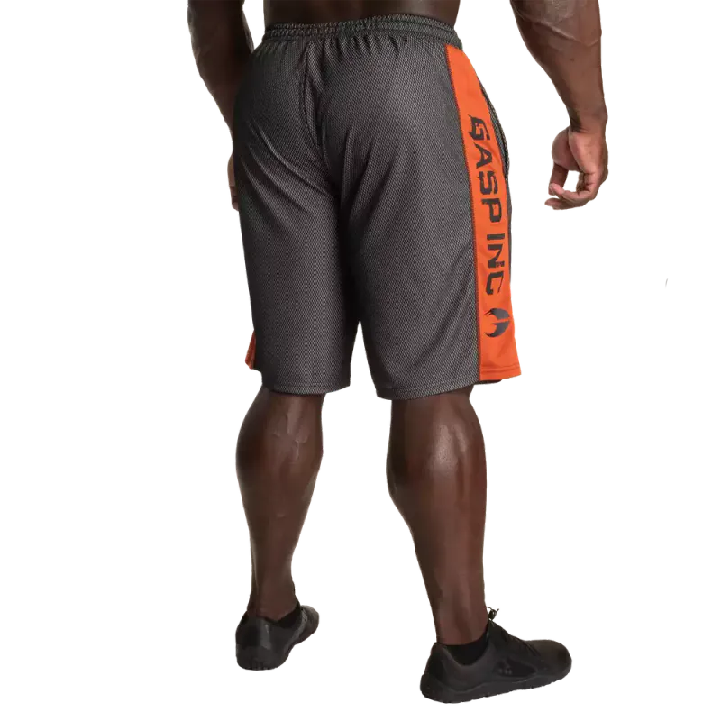 GASP No1 Mesh Shorts, svart/oransje