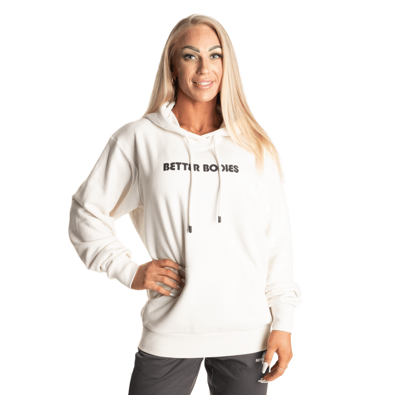 Better Bodies Logo Hoodie V2, off white hettegenser 