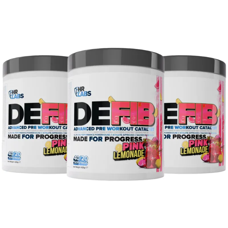 3 x HR Labs DeFib V3 PWO, Advanced Pre Workout 420g