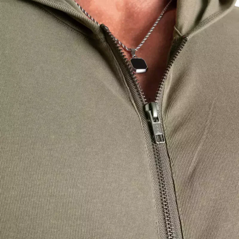 Better Bodies Light Zip Hoodie, grønn hettejakke