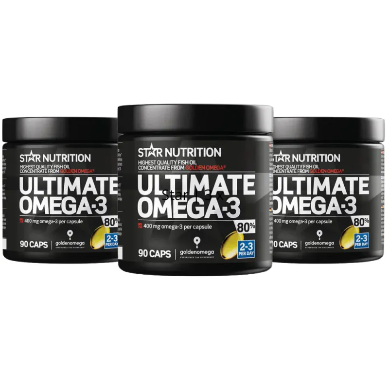 3 x Ultimate Omega-3 80% 400 mg | 3 x 90 kapsler
