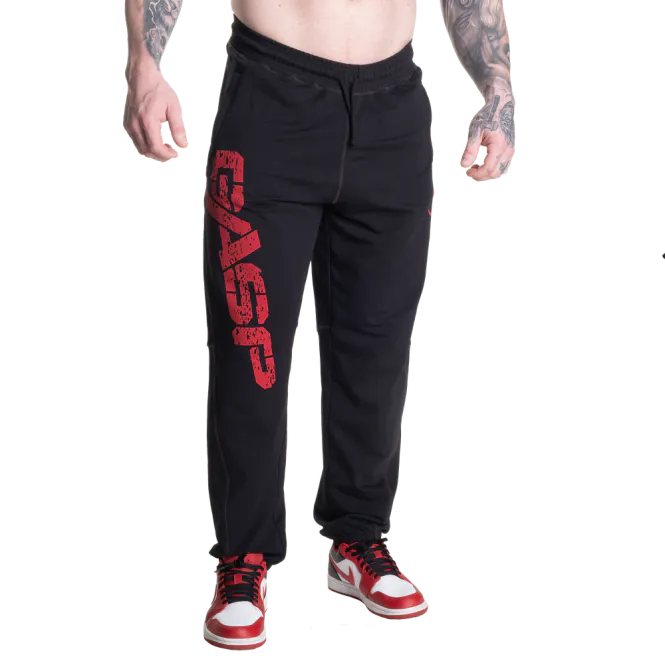 Hovedbilde GASP Vintage Sweatpants, svart/rød treningsbukse