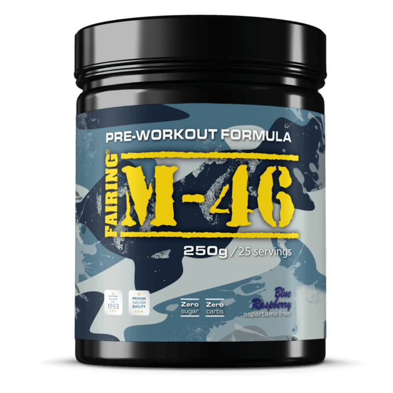 M46 Pre Workout 250 g, PWO med kraftig effekt