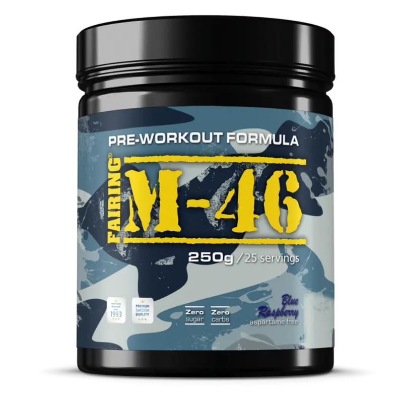 M46 Pre Workout 250 g, PWO med kraftig effekt