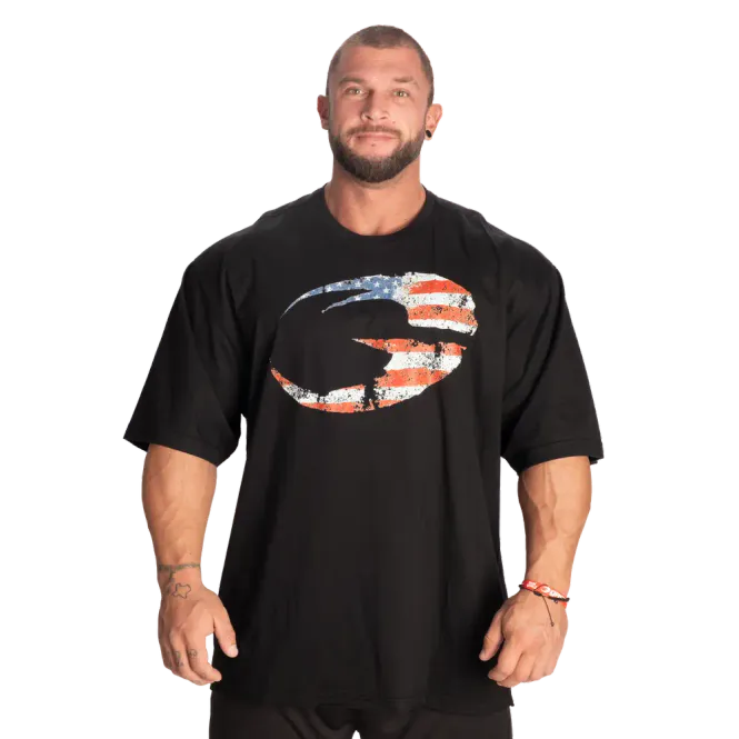 Hovedbilde Gasp Pump Cover Iron Tee, svart/US flagg ...