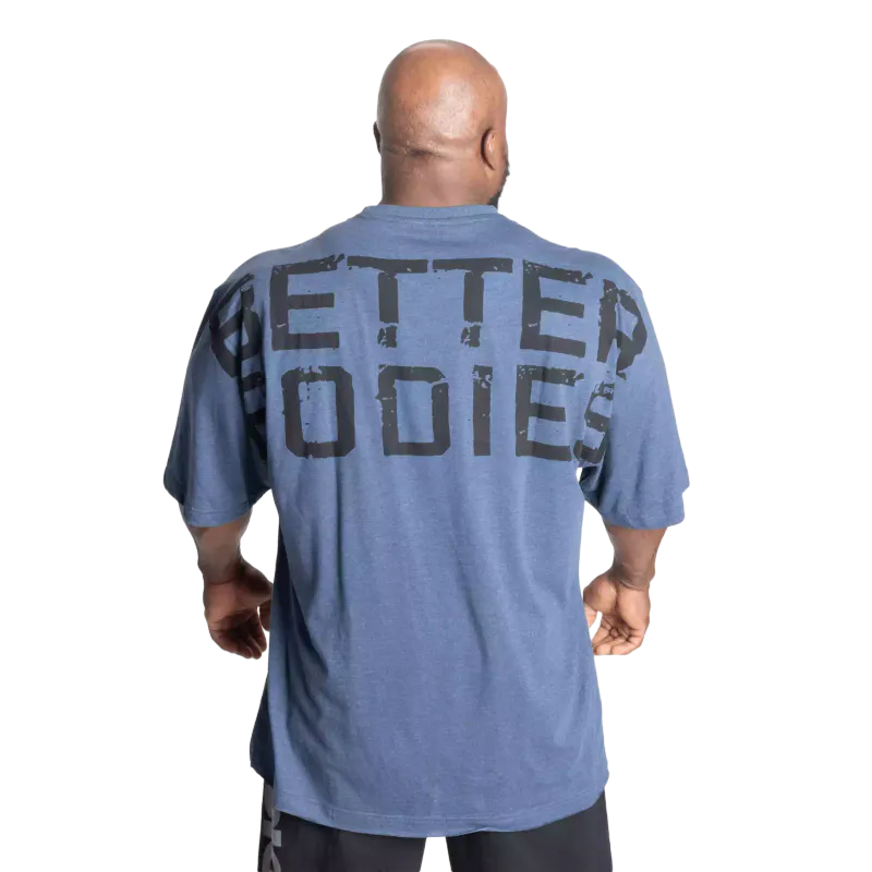 Better Bodies Skull Union Iron Tee, blå t-skjorte