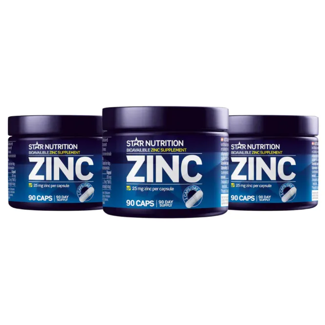 Hovedbilde 3 x Zinc 25 mg. 90 kapsler